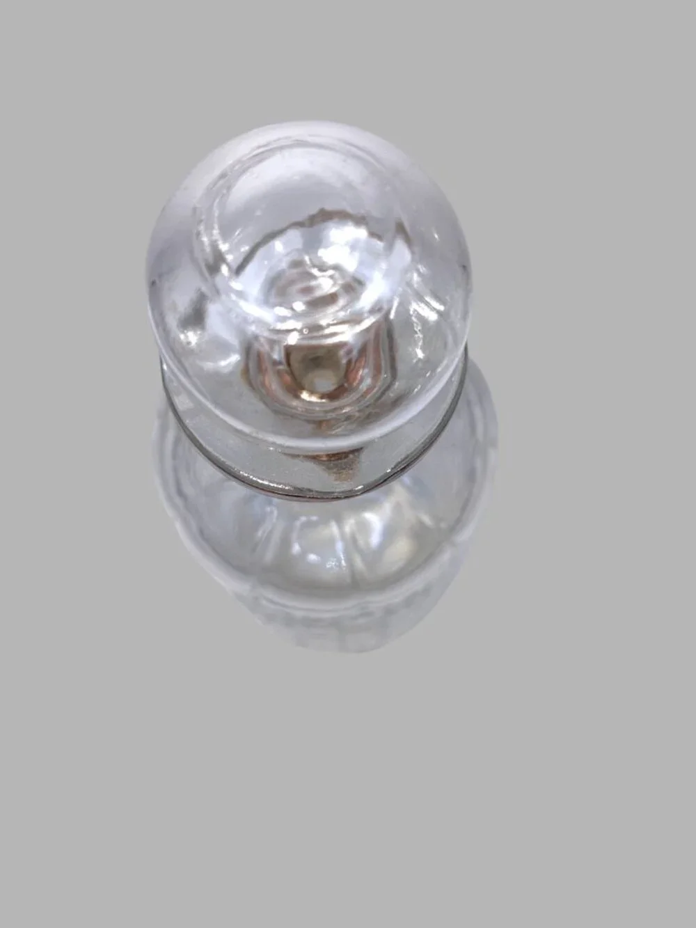 Vintage 1958 Schenley Whiskey Glass Decanter Snowflake Embossed Cork Stopper